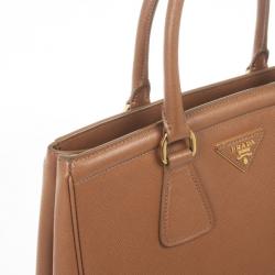 Pre Owned Prada Caramel Saffiano Tote