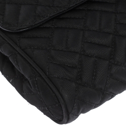 Pre Owned Prada Black Nylon Flap Shoulder Bag