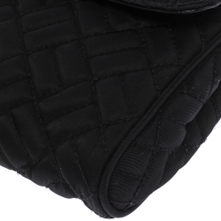 Pre Owned Prada Black Nylon Flap Shoulder Bag