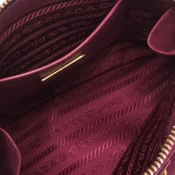 Pre Owned Prada Fuchsia Saffiano Lux Leather Mini Promenade Crossbody Bag