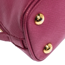 Pre Owned Prada Fuchsia Saffiano Lux Leather Mini Promenade Crossbody Bag