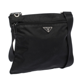 Prada Black Nylon Messenger Bag