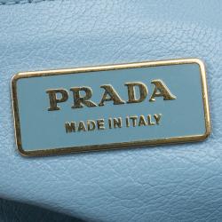 Pre Owned Prada Beige Python Stitched Paglia Twist Shoulder Bag