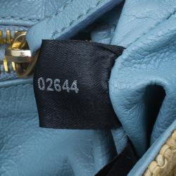 Pre Owned Prada Beige Python Stitched Paglia Twist Shoulder Bag