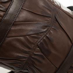 Pre Owned Prada Brown Leather Gaufre Bag