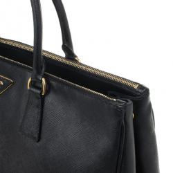 Pre Owned Prada Black Saffiano Lux Large Bag