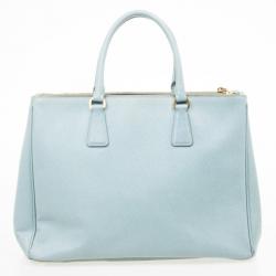 مملوكة مسبقًا Prada Baby Blue Saffiano Lux Double-Zip Tote