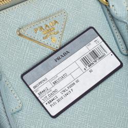 مملوكة مسبقًا Prada Baby Blue Saffiano Lux Double-Zip Tote