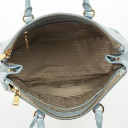 مملوكة مسبقًا Prada Baby Blue Saffiano Lux Double-Zip Tote