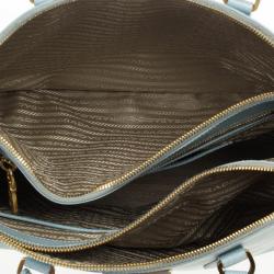 مملوكة مسبقًا Prada Baby Blue Saffiano Lux Double-Zip Tote