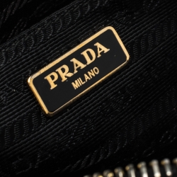 Prada Black Saffiano Lux Leather Mini Camera Crossbody Bag