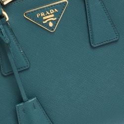 Pre Owned Prada Green Saffiano Leather Small Promenade Shoulder Bag