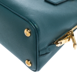 Pre Owned Prada Green Saffiano Leather Small Promenade Shoulder Bag
