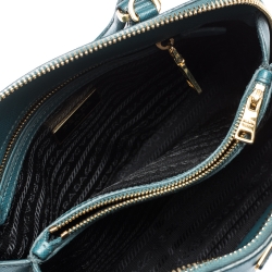 Pre Owned Prada Green Saffiano Leather Small Promenade Shoulder Bag