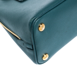 Pre Owned Prada Green Saffiano Leather Small Promenade Shoulder Bag