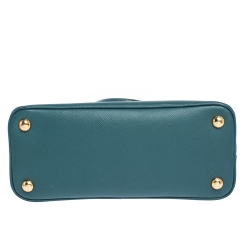 Pre Owned Prada Green Saffiano Leather Small Promenade Shoulder Bag