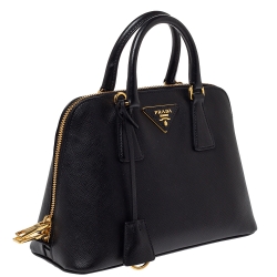 Pre Owned Prada Black Saffiano Lux Leather Small Promenade Crossbody Bag