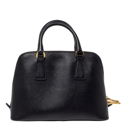 Pre Owned Prada Black Saffiano Lux Leather Small Promenade Crossbody Bag