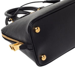 Pre Owned Prada Black Saffiano Lux Leather Small Promenade Crossbody Bag