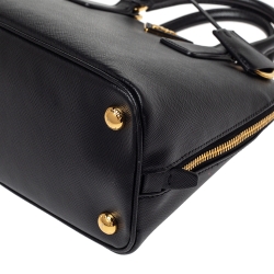 Pre Owned Prada Black Saffiano Lux Leather Small Promenade Crossbody Bag