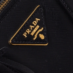 Pre Owned Prada Black Saffiano Lux Leather Small Promenade Crossbody Bag