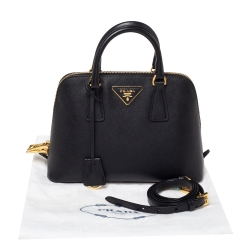 Pre Owned Prada Black Saffiano Lux Leather Small Promenade Crossbody Bag