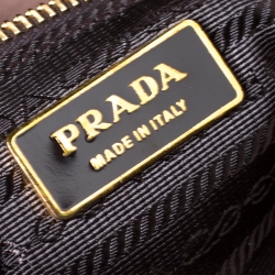 Pre Owned Prada Ombré Brown Leather Flap Clutch