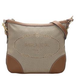 prada logo jacquard shoulder bag