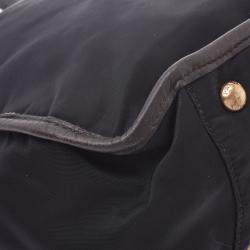 Pre Owned Prada Brown Nylon Leather Tote Bag