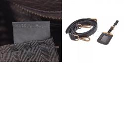 Pre Owned Prada Brown Nylon Leather Tote Bag