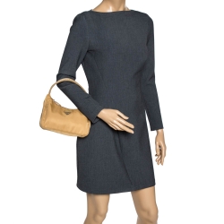 Pre Owned Prada Yellow Nylon Mini Pochette Bag