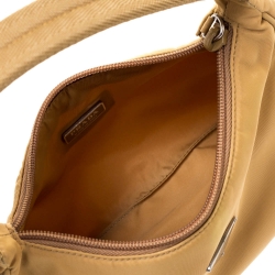 Pre Owned Prada Yellow Nylon Mini Pochette Bag