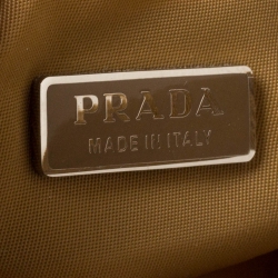 Pre Owned Prada Yellow Nylon Mini Pochette Bag