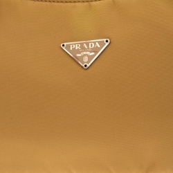 Pre Owned Prada Yellow Nylon Mini Pochette Bag
