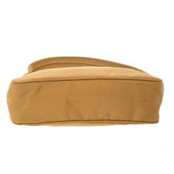 Pre Owned Prada Yellow Nylon Mini Pochette Bag