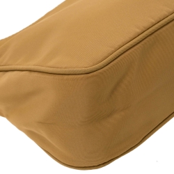 Pre Owned Prada Yellow Nylon Mini Pochette Bag