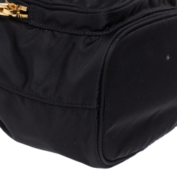 Pre Owned Prada Black Nylon Duet Top Handle Bag