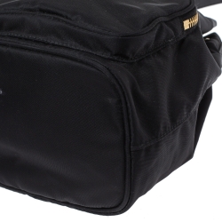 Pre Owned Prada Black Nylon Duet Top Handle Bag