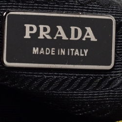 Pre Owned Prada Green Suede Flap Baguette Bag