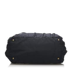 Pre Owned Prada Black/Brown Tessuto Nylon Gaufre Tote Bag