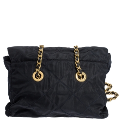 Pre Owned Prada Midnight Blue Nylon Shoulder Bag