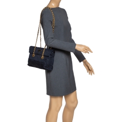 Pre Owned Prada Midnight Blue Nylon Shoulder Bag