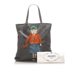 Pre Owned Prada Black Nylon Tessuto Tokyo Edition Tote Bag