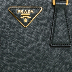 Pre Owned Prada Green Saffiano Leather Small Promenade Shoulder Bag