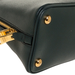 Pre Owned Prada Green Saffiano Leather Small Promenade Shoulder Bag