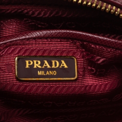 Pre Owned Prada Red Saffiano Lux Leather Camera Crossbody Bag