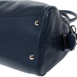 Pre Owned Prada Dark Blue Leather Satchel 