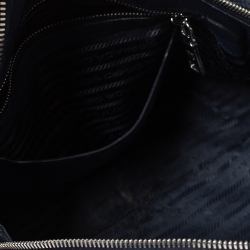 Pre Owned Prada Dark Blue Leather Satchel 