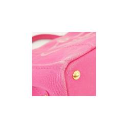 Pre Owned Prada Pink Canvas  Canapa Totes