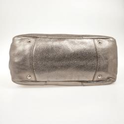 Pre Owned Prada Metallic Leather Tote